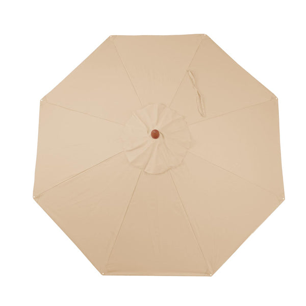 Sonnenschirm JAM-C57 Holz rund Ø4m Seilzug creme