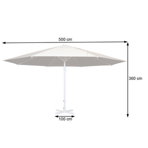 Sonnenschirm Meran II Ø5m Alu 28kg rot mit Ständer
