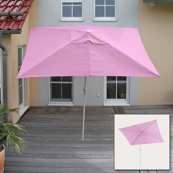 Sonnenschirm N23 Gartenschirm 2x3m rechteckig neigbar Alu flieder
