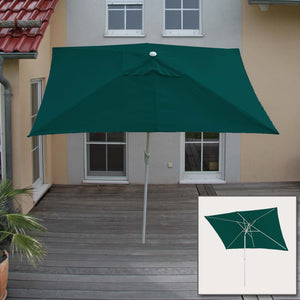 Sonnenschirm N23 Gartenschirm 2x3m rechteckig neigbar Alu grün