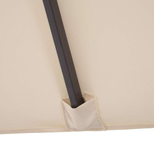 Sonnenschirm Oval L460 x B270 mit Handkurbel - creme