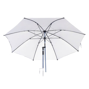 Sonnenschirm Strandschirm mit Erdspiess 240 cm blau