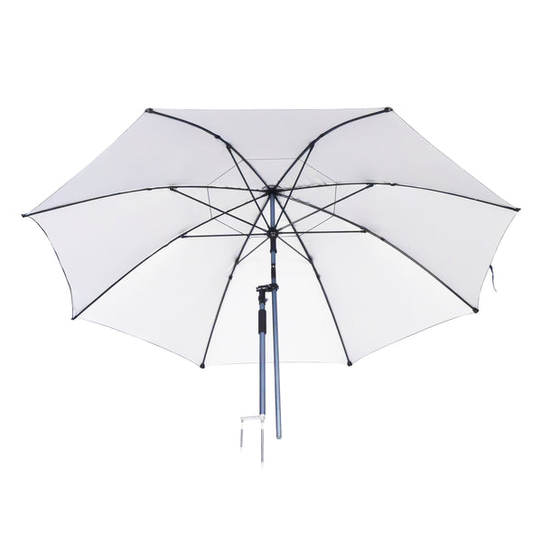 Sonnenschirm Strandschirm mit Erdspiess 240 cm blau