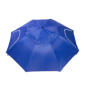 Sonnenschirm Strandschirm mit Fenster und Windschutz 240 cm blau
