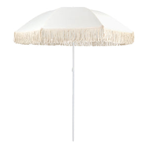 Parasol de plage à franges, 160 cm, beige