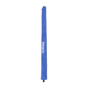 Sonnenschirm Strandschirm mit Windschutz und Fenster 240 cm blau