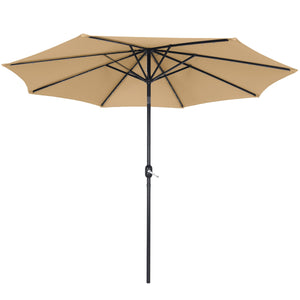 Sonnenschirm mit LED 300 cm braun
