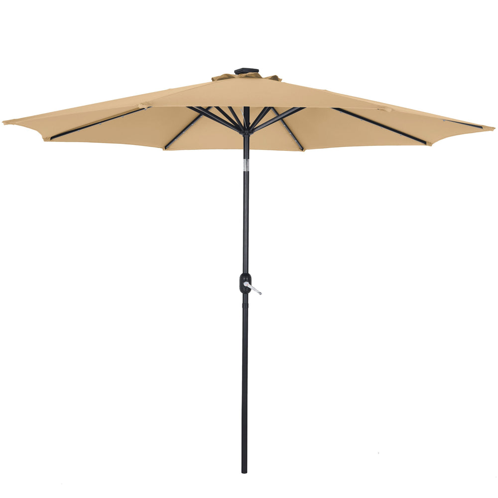 Ombrellone con LED, 300 cm, marrone