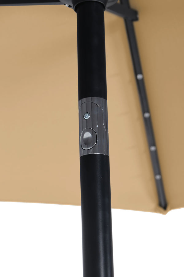 Sonnenschirm mit LED 300 cm braun