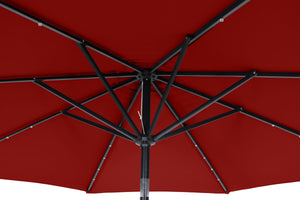 Sonnenschirm VAY mit LED 300 cm rot
