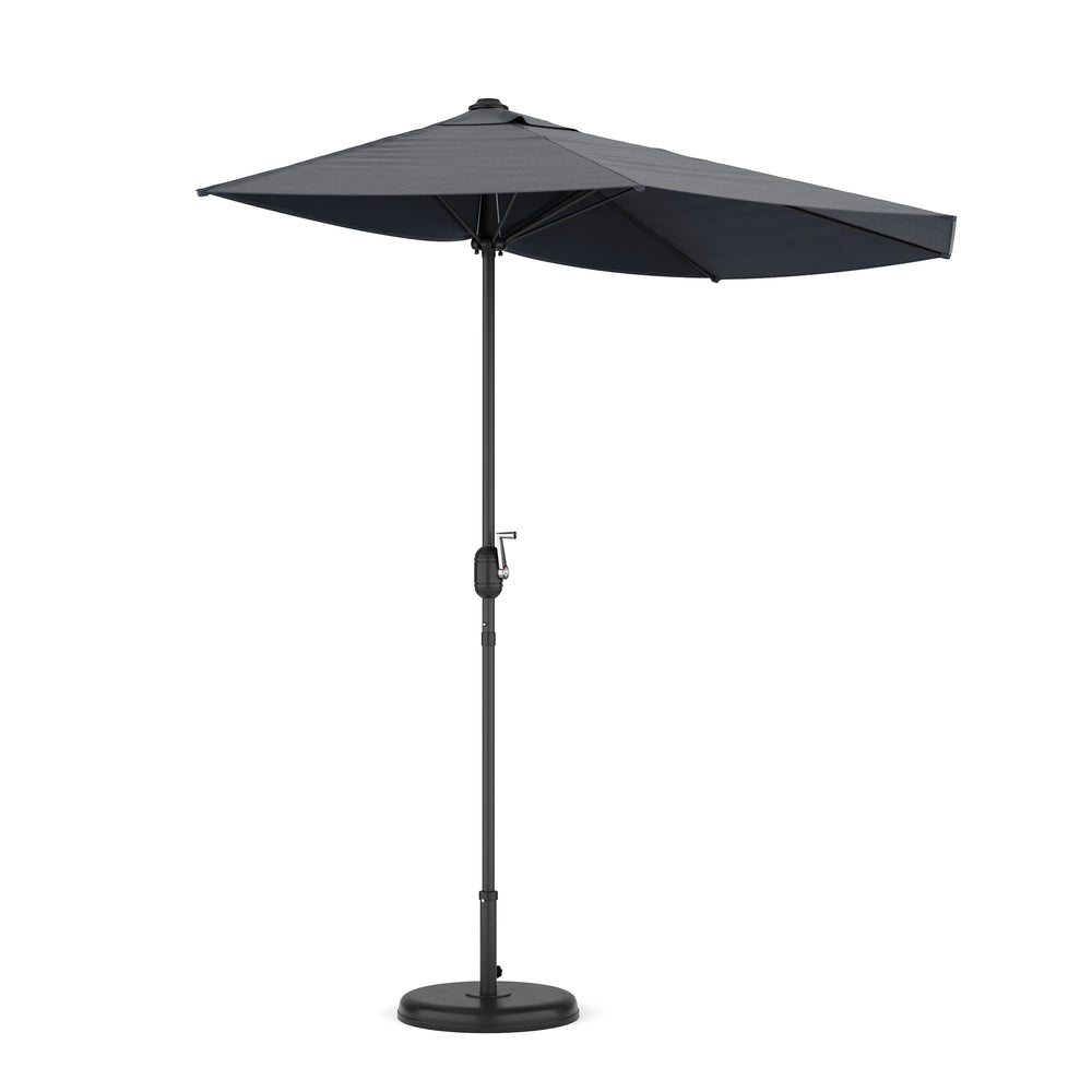 Ombrellone semicircolare, 260 cm, antracite
