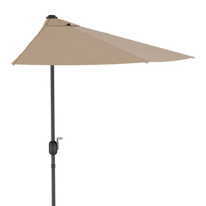 Sonnenschirm halbrund 260 cm beige