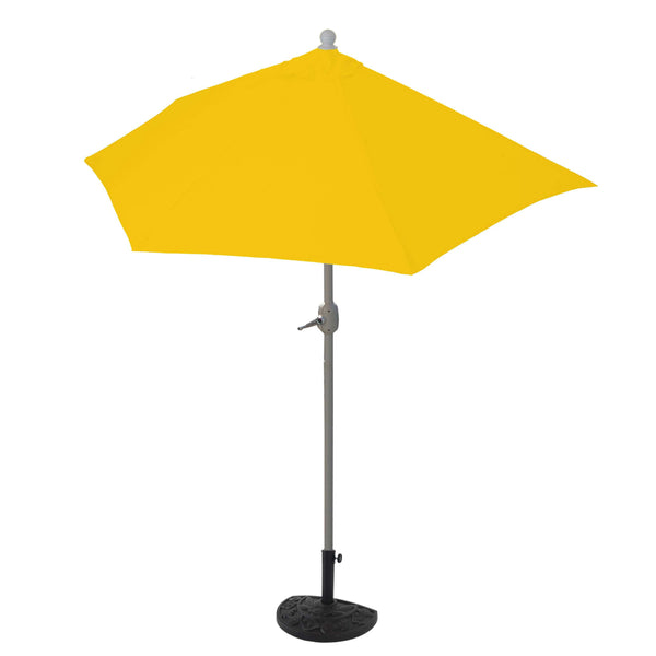 Sonnenschirm halbrund Parla Alu 270cm gelb mit Ständer