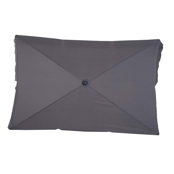 Sonnenschirm rechteckig L200 x B125 neigbar - grau