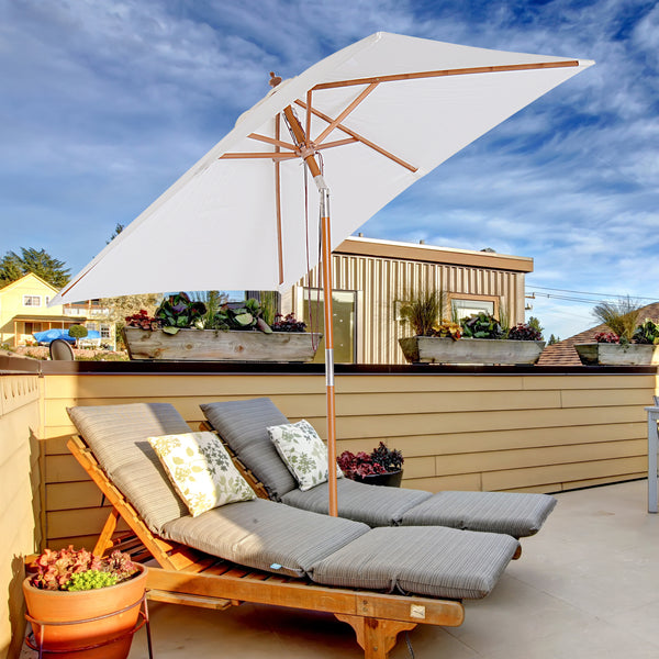 Sonnenschirm rechteckig L200 x B150 neigbar - creme