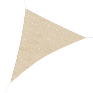 Sonnensegel Dreieck mit LED 3 x 3 x 3 m beige