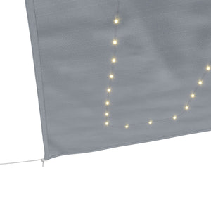 Sonnensegel Dreieck mit LED 3 x 3 x 3 m grau