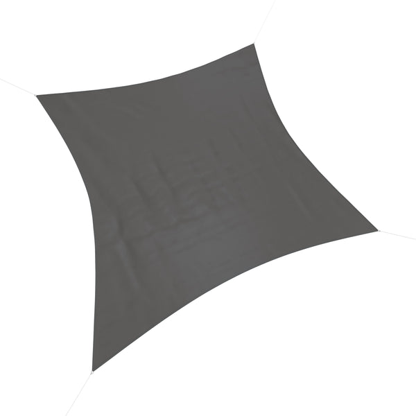 Sonnensegel Polyester Quadrat 3.6 x 3.6 m anthrazit