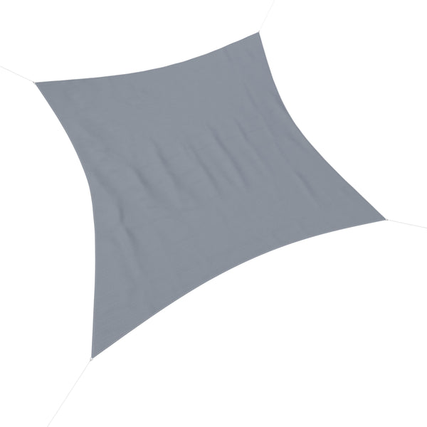 Sonnensegel Quadrat 5 x 5 m grau