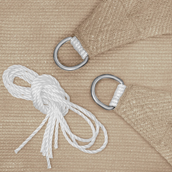 Sonnensegel Quadrat 5 x 5 m beige