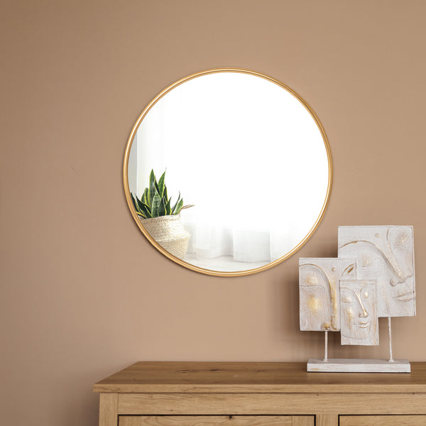 Specchio da parete Ordona Ø60cm oro