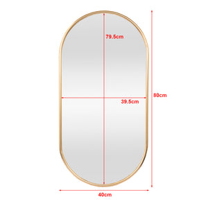 Specchio da parete Picciano 40x80cm oro