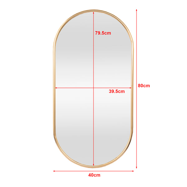 Specchio da parete Picciano 40x80cm oro