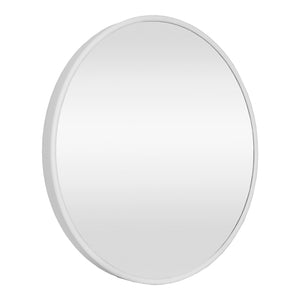 Specchio da parete Ordona, Ø50cm, bianco, opaco.