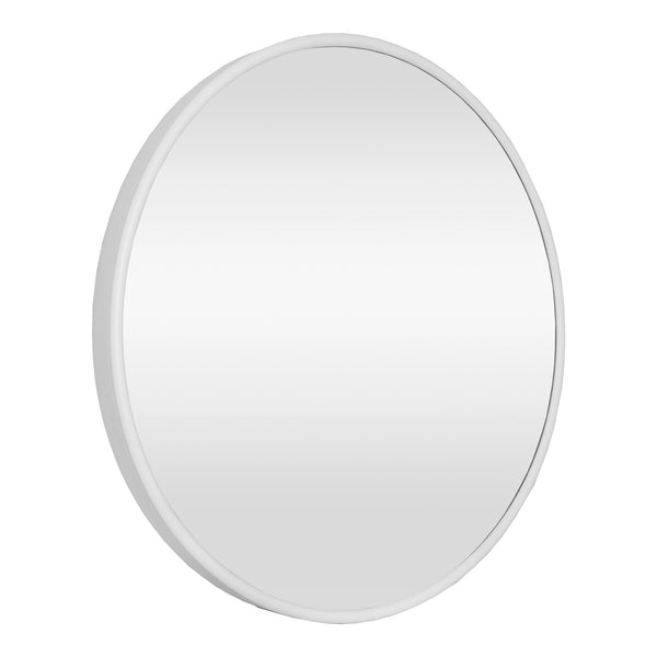 Specchio da parete Ordona, Ø50cm, bianco, opaco.