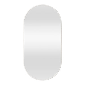 Specchio da parete Picciano, 40x80cm, bianco opaco