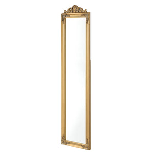 Specchio da terra Arezzo, 160x40cm, rettangolare, inclinabile, barocco, oro