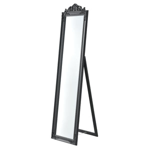 Specchio da terra Arezzo, 160x40cm, rettangolare, inclinabile, barocco, grigio scuro