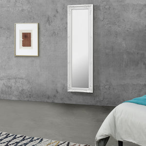 Specchio da parete Livorno 132x42cm Specchio a figura intera Bianco Antico