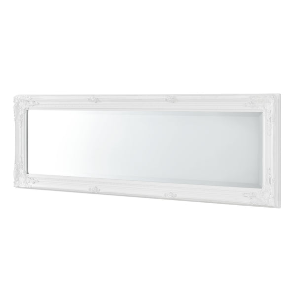 Specchio da parete Livorno 132x42cm Specchio a figura intera Bianco Antico
