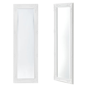 Specchio da parete Livorno 132x42cm Specchio a figura intera Bianco Antico