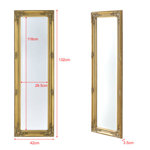 Specchio da parete Livorno 132x42cm specchio a figura intera oro antico