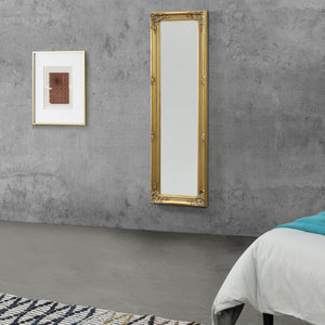 Specchio da parete Livorno 132x42cm specchio a figura intera oro antico