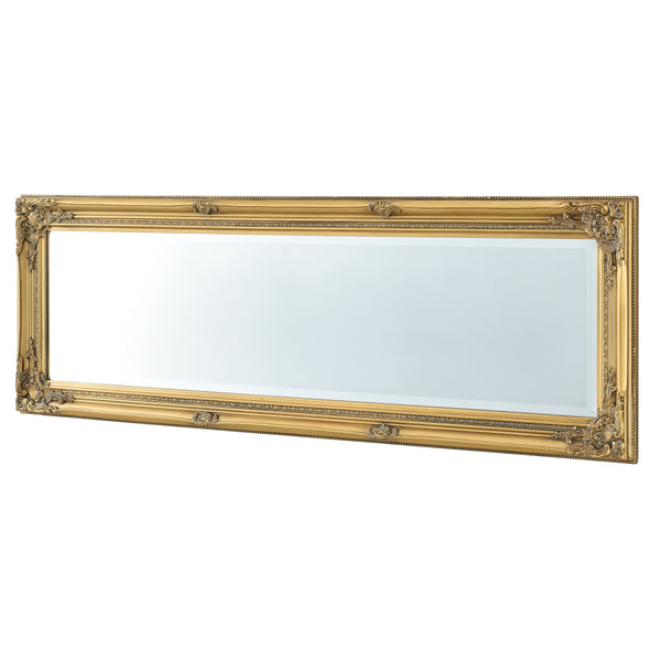 Specchio da parete Livorno 132x42cm specchio a figura intera oro antico