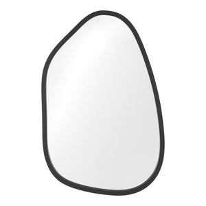Specchio da parete Filiano, nero opaco, 80x58cm