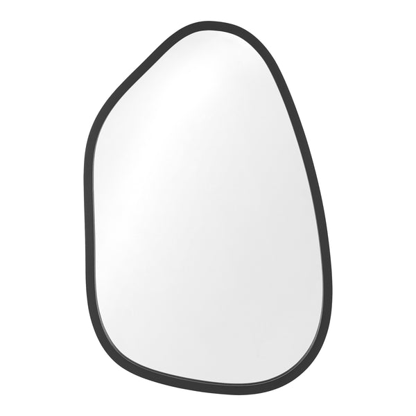 Specchio da parete Filiano, nero opaco, 80x58cm