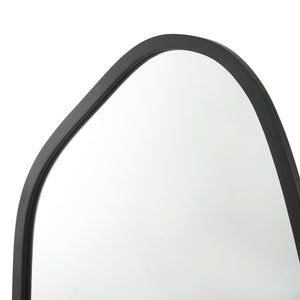 Specchio da parete Grottole, nero opaco, 62x50cm