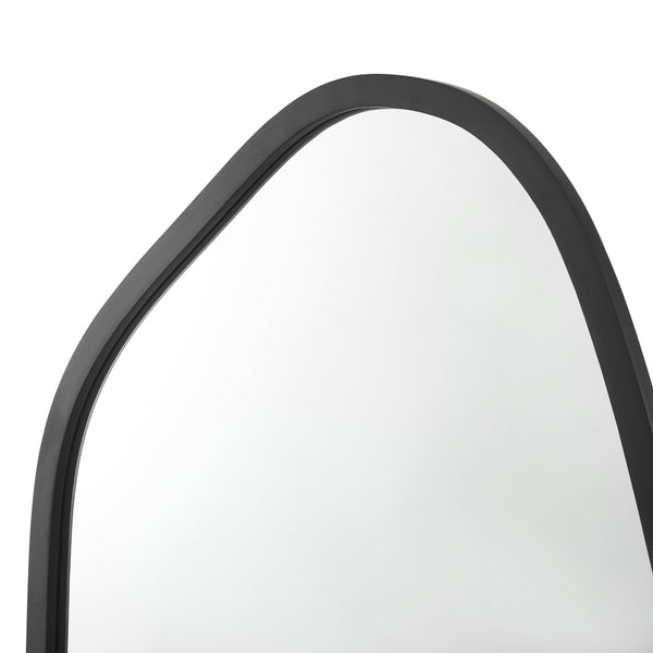Specchio da parete Grottole, nero opaco, 62x50cm