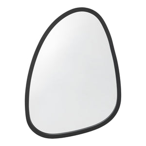 Specchio da parete Grottole, nero opaco, 62x50cm