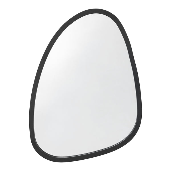 Specchio da parete Grottole, nero opaco, 62x50cm