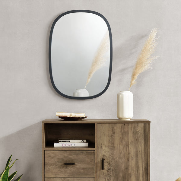 Specchio da parete Copertino 70x50cm nero opaco