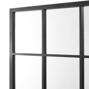 Specchio da parete Cupello, 90x60cm, nero opaco