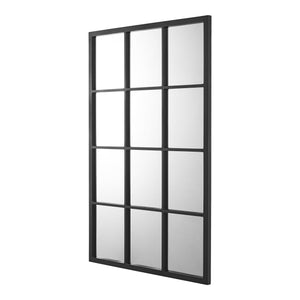Specchio da parete Cupello, 90x60cm, nero opaco
