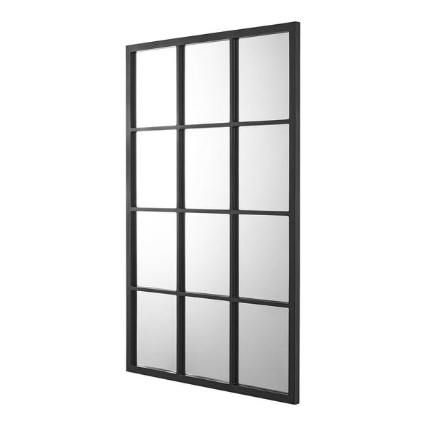 Specchio da parete Cupello, 90x60cm, nero opaco