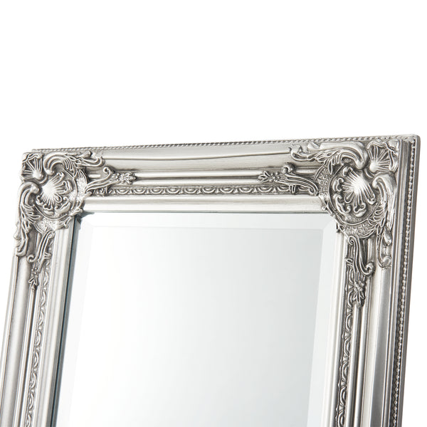 Specchio da parete Livorno 132x42cm specchio a figura intera argento antico