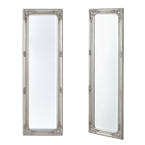 Specchio da parete Livorno 132x42cm specchio a figura intera argento antico